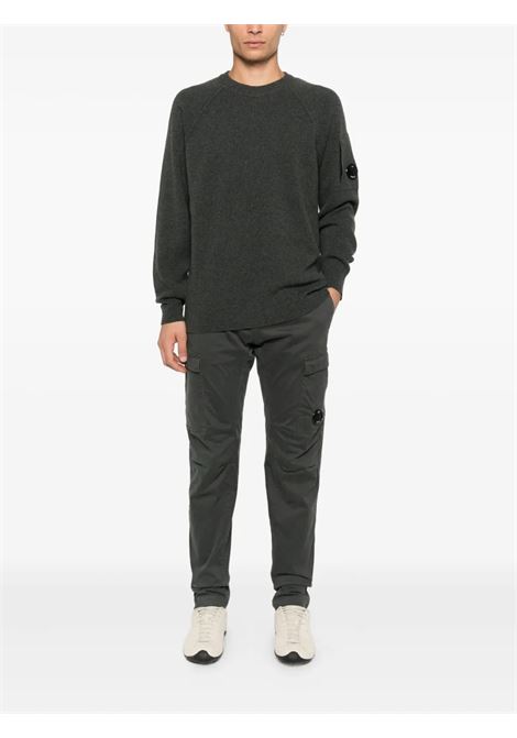 lambswool crewneck swetaer man grey C.P. COMPANY | 19CMKN040A-110149A978